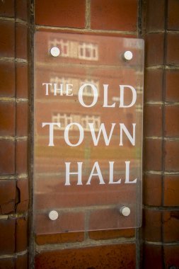 Old Town Hall sign clipart