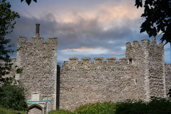 Framlingham Slott Marknadsstaden Suffolk — Stockfoto