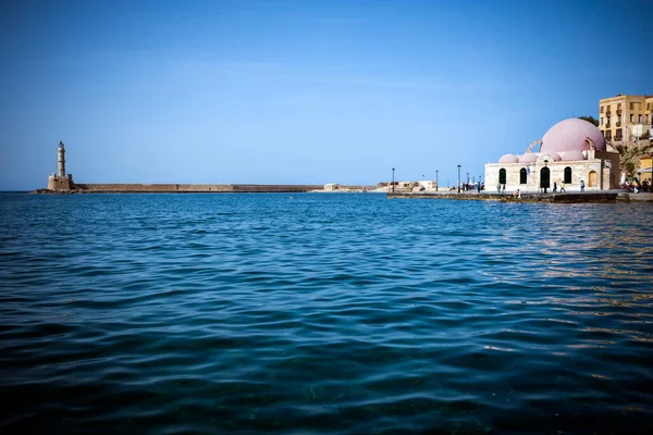 Uitzicht Haven Van Chania Kreta — Stockfoto