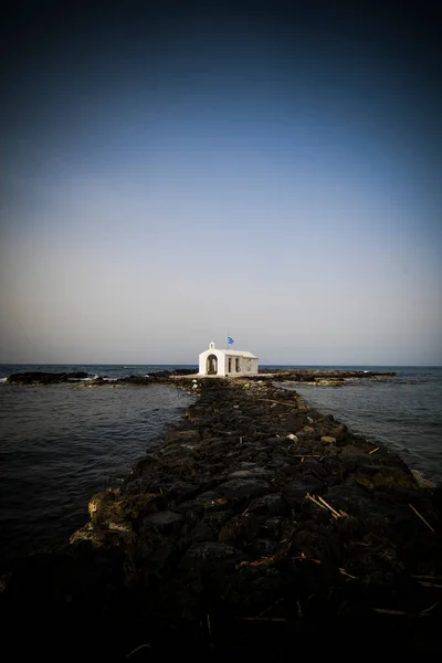 Sint Nicolaaskerk Aan Het Einde Van Weg Georgioupolis Kreta — Stockfoto