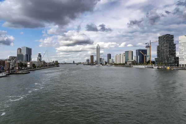 Central Rotterdam Viewed Bridge Netherlands — Zdjęcie stockowe