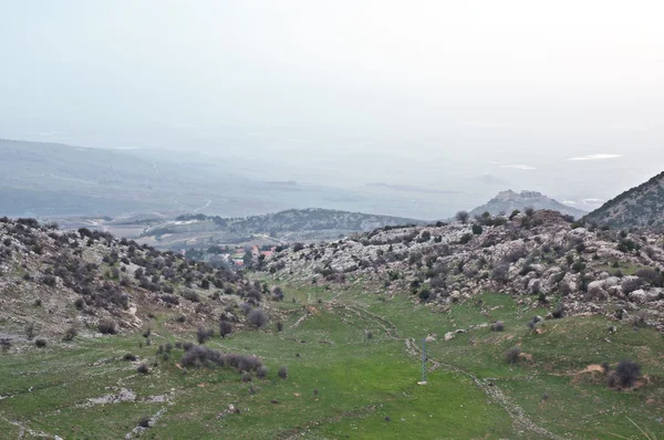 Monte hermon, golan tepeleri ve Celile. Bahar . — Stok fotoğraf