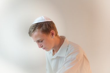 Religious Jewish teenager clipart