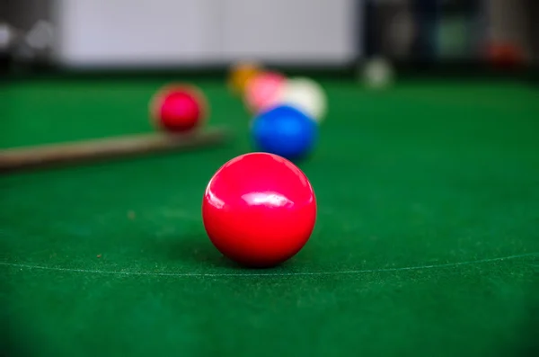 Snooker balls on green surface — Stock Photo, Image