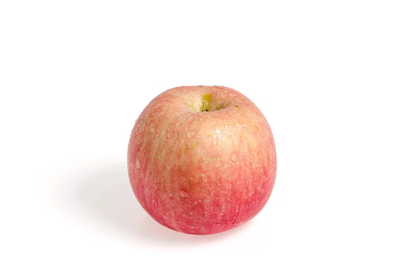 Rødt eple isolert på hvit bakgrunn – stockfoto