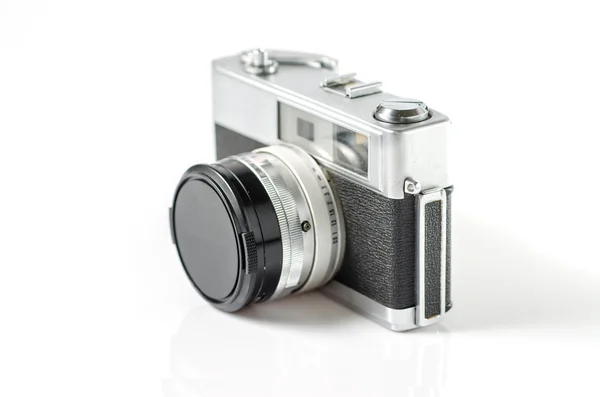 Retro photo camera isolated on white :Clipping path included — Stock Photo, Image