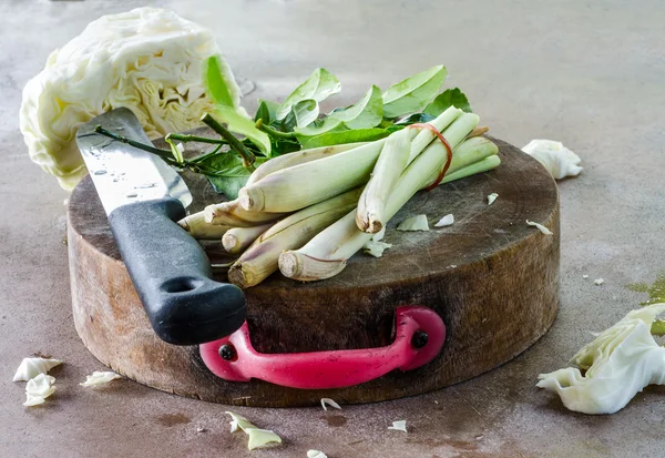 Prepared vegetable on the trencher — Stock Photo, Image