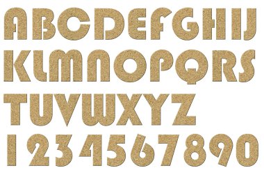 Tipo büyük harfli alfabe - kaliteli tarama bir z. güzel mantar pano tarzı.