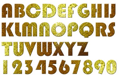 Tipo büyük harfli alfabe - kaliteli tarama bir z. güzel cam retro tarzı.