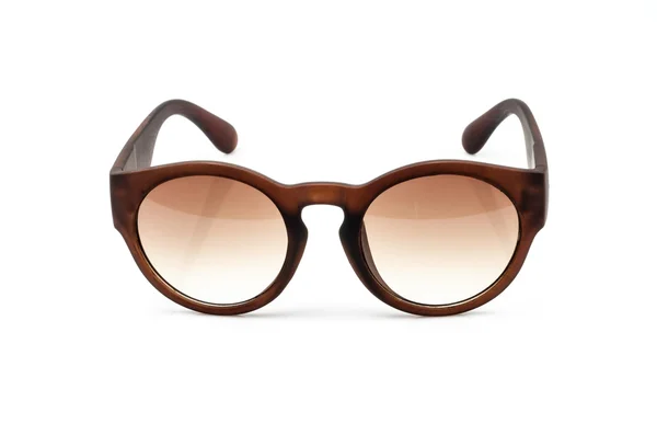 Lunettes de soleil vintage rétro marron isolées sur blanc — Photo