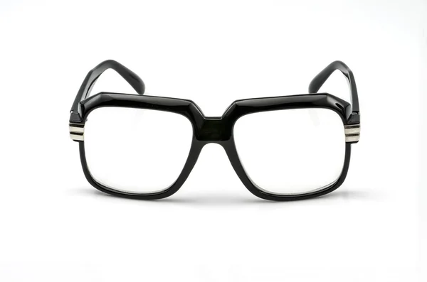 Bliska okulary na białym tle z cieniami — Zdjęcie stockowe