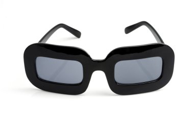 beyaz izole vintage retro gri güneş gözlüğü