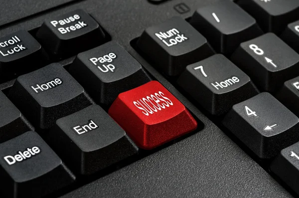 Tastatur - Erfolgreiche rote Tasten, Geschäftskonzepte und Ideen — Stockfoto