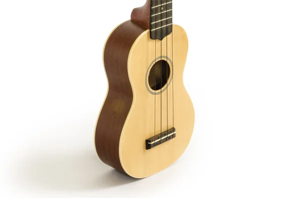 Gitara ukulele na białym tle na ścieżkę przycinającą biały zawarte — Zdjęcie stockowe