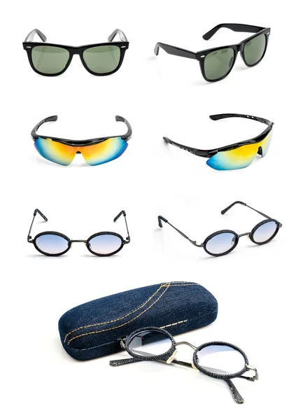 Sunglasses collection isolated on white — Stock Photo, Image