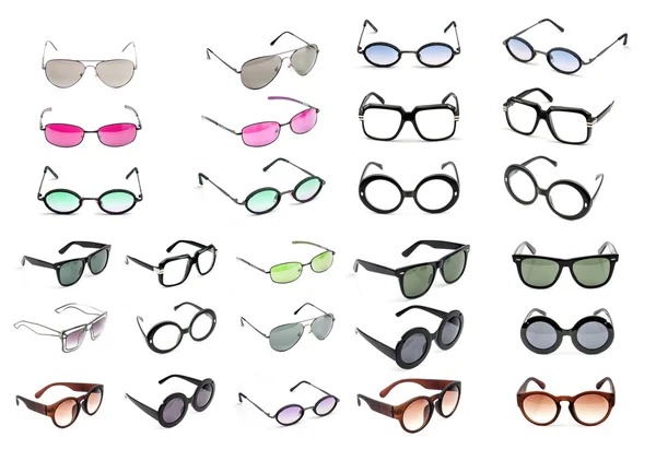 Sunglasses collection isolated on white — Stock Photo, Image