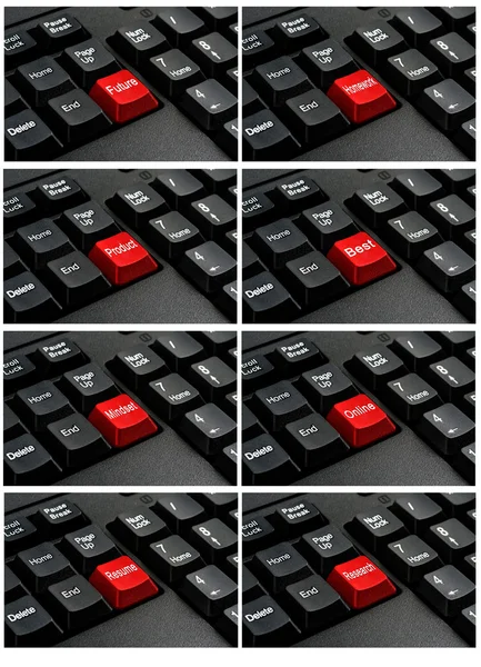 ボタンに書かれた単語をキーボードのコレクション — Stock fotografie
