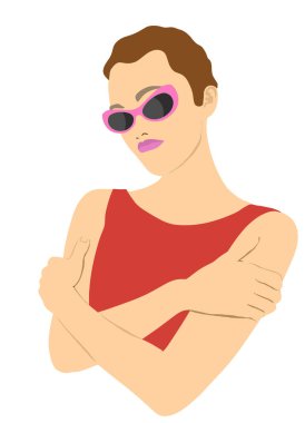 Soyut Kadın Portresi Clipart