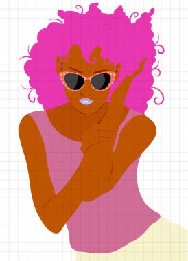 Soyut Kadın Portresi Clipart