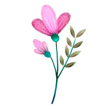 Suluboya Dekoratif Çiçek Çizimi