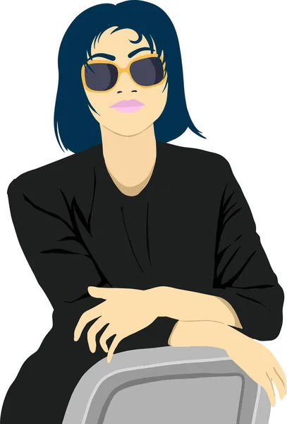 Abstract Woman Portrait Clipart — ストックベクタ
