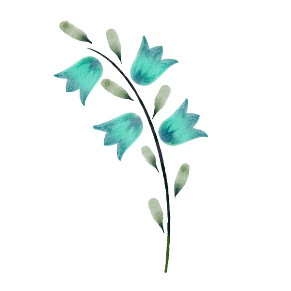 Watercolor Decorative Flower Illustration — Vector de stock