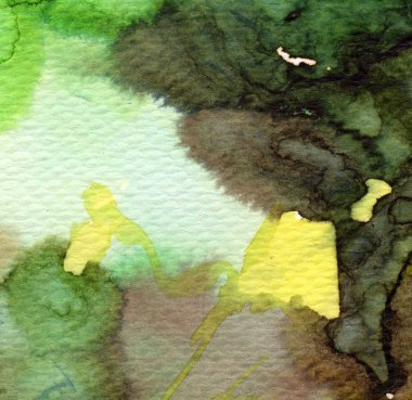 güzel yeşil suluboya