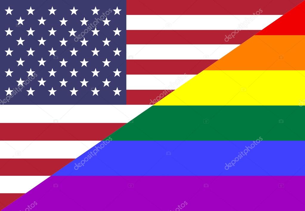 gay flag colors american flag
