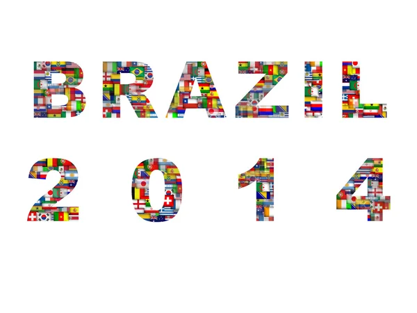 Resumen Brasil 2014 conceptos de fútbol — Foto de Stock