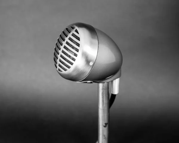 Vintage corded microphone — Stock Photo, Image