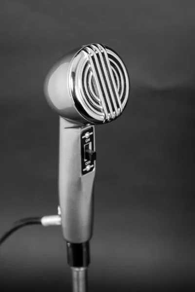 Vintage corded microphone — Stock Photo, Image