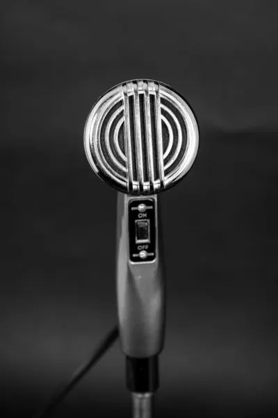 Vintage corded microphone — Stock Photo, Image