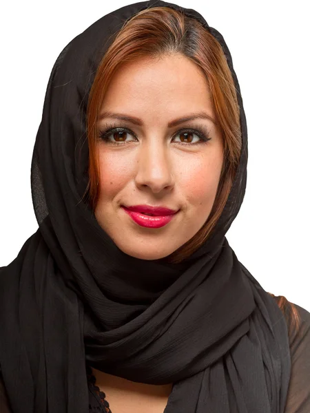 Hispanic Female Wearing Black Scarf — Stock Photo, Image