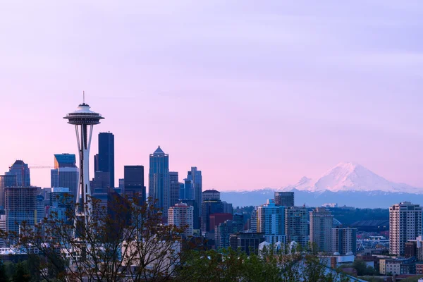 Centro de Seattle Sunrise Cityscape — Foto de Stock