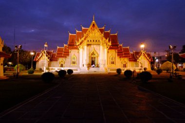 wat Tapınağı benchamabophit dusitvanaram mermer twilight saat, önemli turistik, bangkok, Tayland