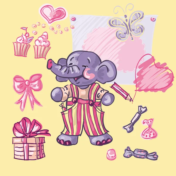 Éléphant — Image vectorielle