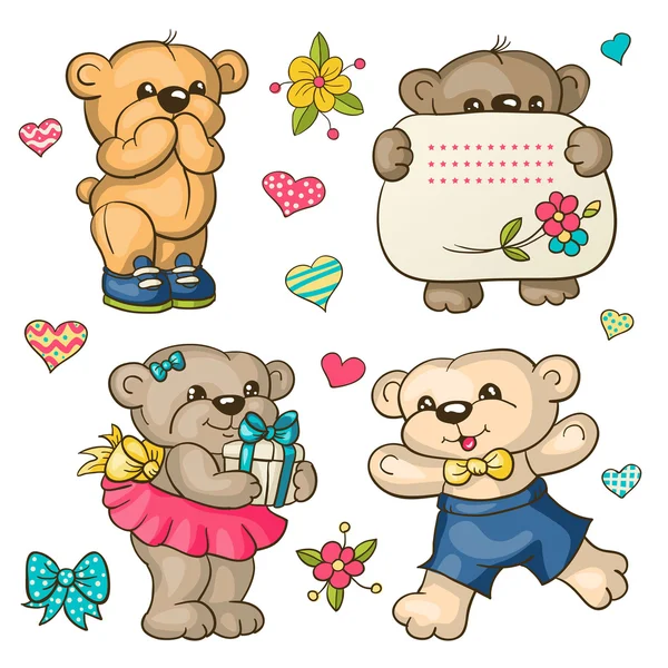 Teddy bears — Stock Vector