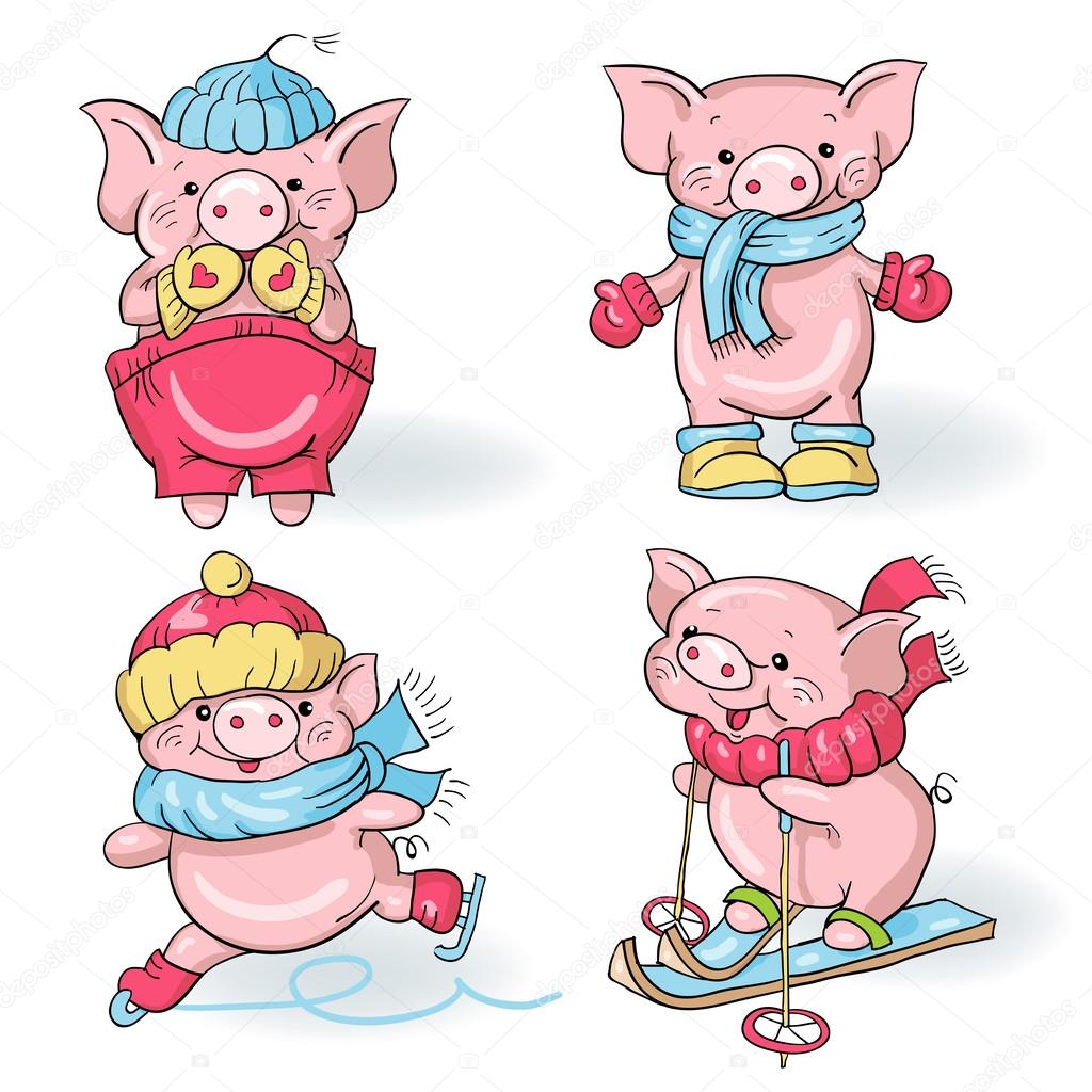 Cartoon pigs