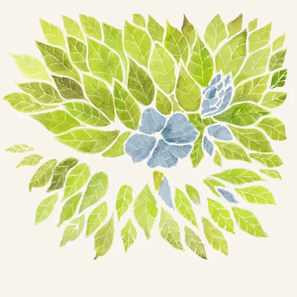 Aquarelbloemen — Stockvector