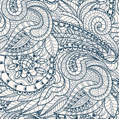 Paisley desenli tek renkli ve dikdörtgen desenli. Vektör illüstrasyonu