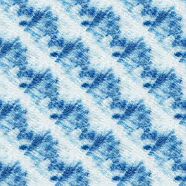 Beyaz ipeğin üzerindeki çivit rengi kusursuz kravat boyası deseni. El boyası kumaşlar - nodüler batik. Shibori boyaması.. 