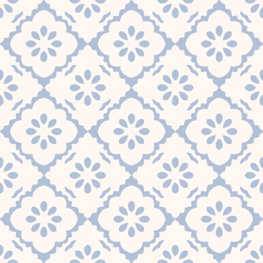 Retro bir tarzda arabesk ile monokrom dikişsiz desen. Vektör çizimi