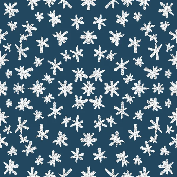 Seamless Pattern Decorative Snowflakes Vector Illustration — Stock Vector