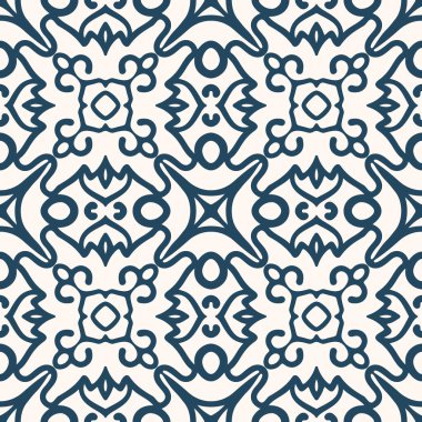 Siyah ve beyaz pürüzsüz desenli Arabesk 'ler eski usul. Vektör illüstrasyonu