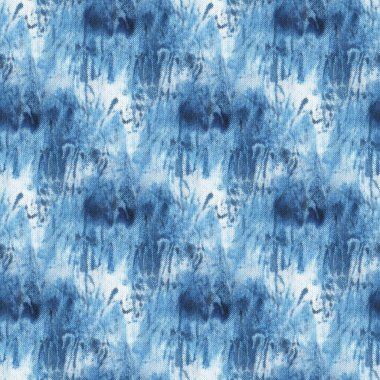 Beyaz ipeğin üzerindeki çivit rengi kusursuz kravat boyası deseni. El boyası kumaşlar - nodüler batik. Shibori boyaması.. 