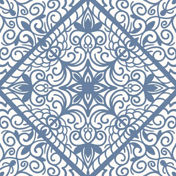 Monochroom Naadloos Patroon Ornament Met Een Arabesk Vectorillustratie — Stockvector