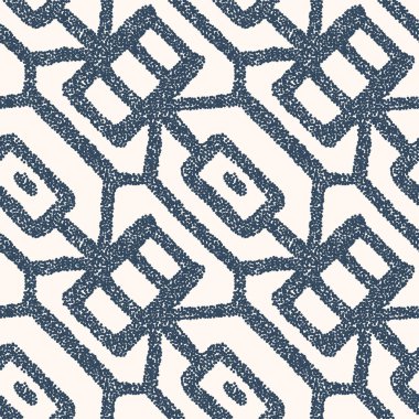 Noktalı geometrik çizimi olan siyah ve beyaz desenli. Vektör illüstrasyonu