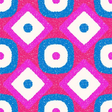 Noktalı geometrik çizimi olan kusursuz desen. Vektör illüstrasyonu