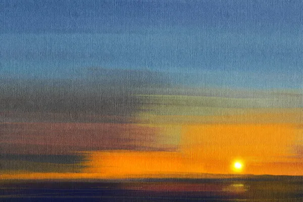 Soyut izlenimcilik. Manzara. Modern resim. El çizimi illüstrasyon. 