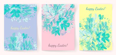 Yazı için yeri olan çiçek arkaplanı. Akrilik resim. El çizimi illüstrasyon. 